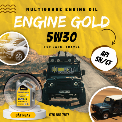 MULTIGRADE ENGINE OIL BEELUBE ENGINE GOLD 5W30 FOR CARS AND TRAVEL 