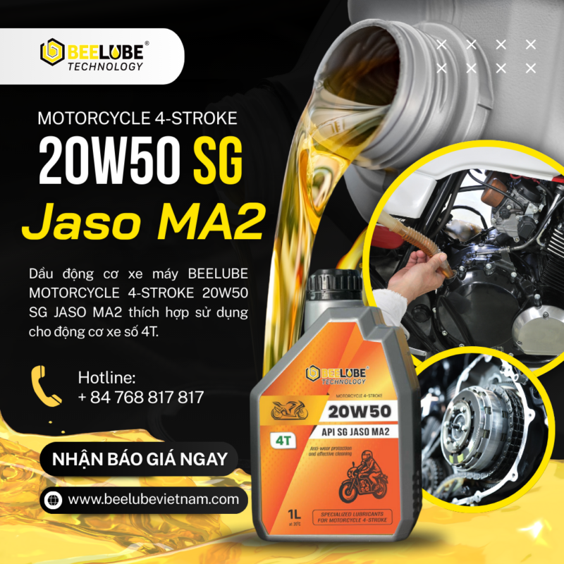 Nhớt xe máy 20W50 SG JASO MA2 2050 16