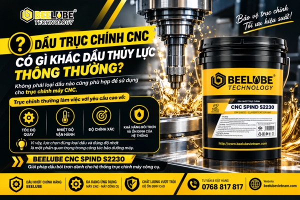 DẦU TRỤC CHÍNH CNC CÓ GÌ KHÁC DẦU THỦY LỰC THÔNG THƯỜNG?